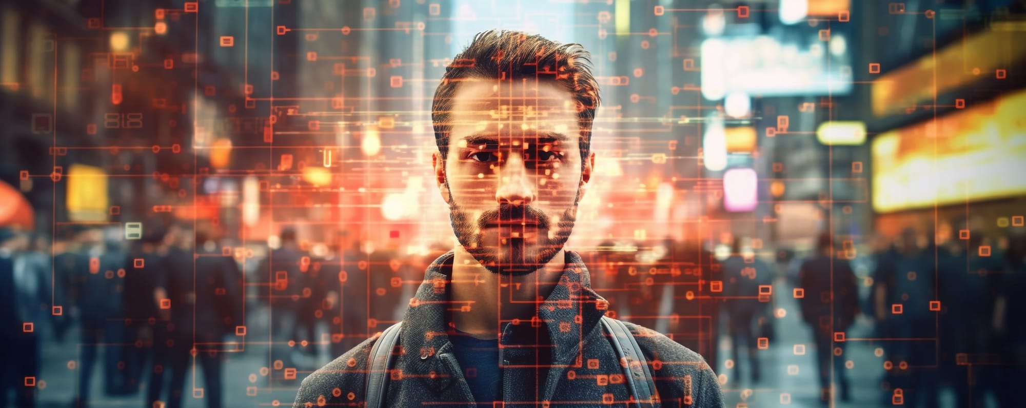 AI-made image of a man looking at the camera